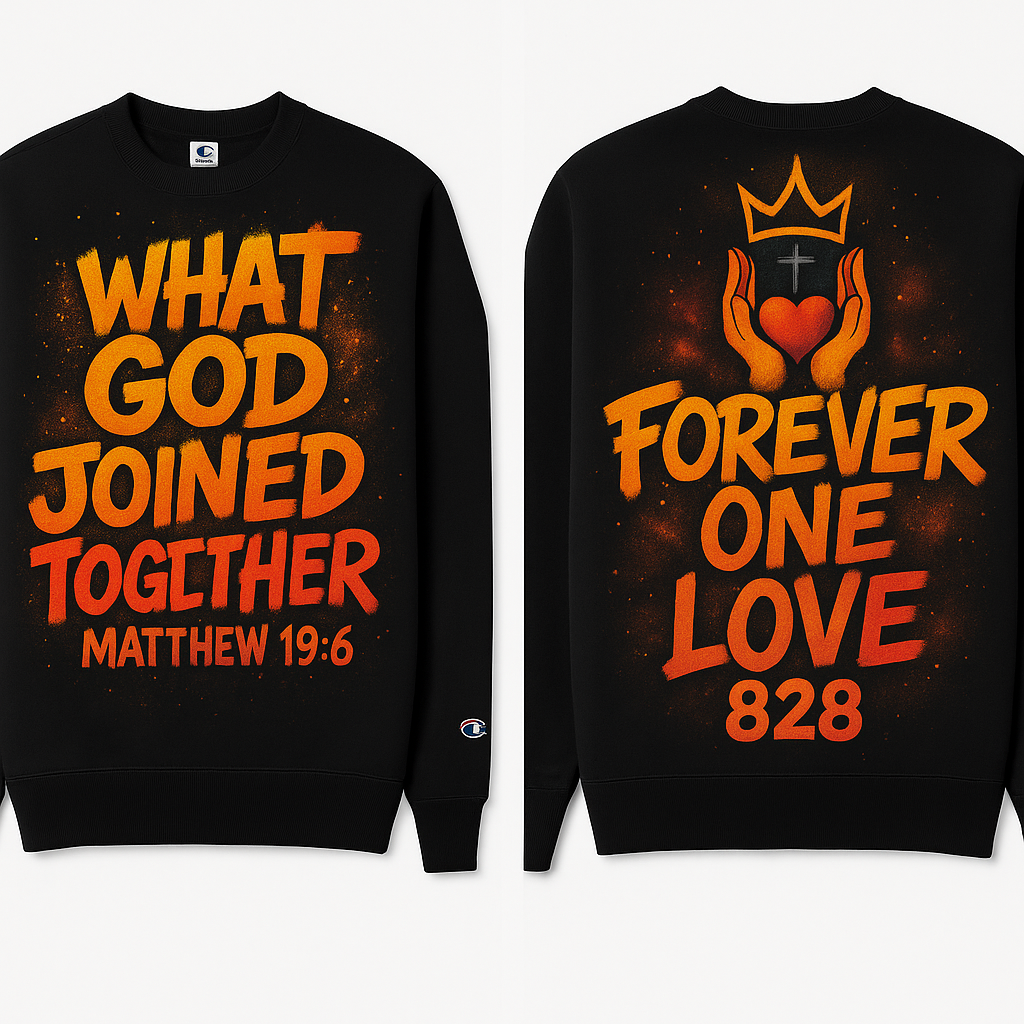 Forever One Love 828 – Matthew 19:6 Champion Sweatshirt⚡🔥