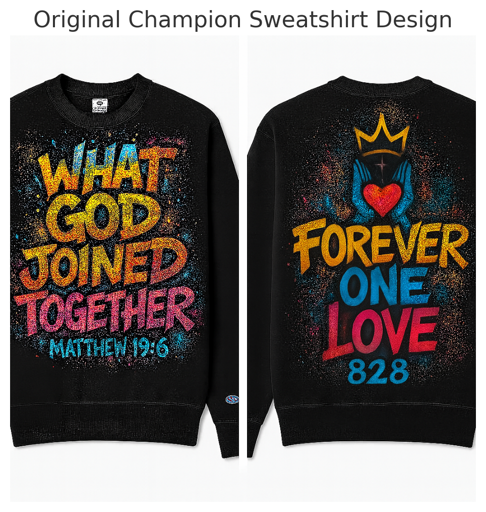 Forever One Love 828 – Matthew 19:6 Champion Sweatshirt⚡🔥