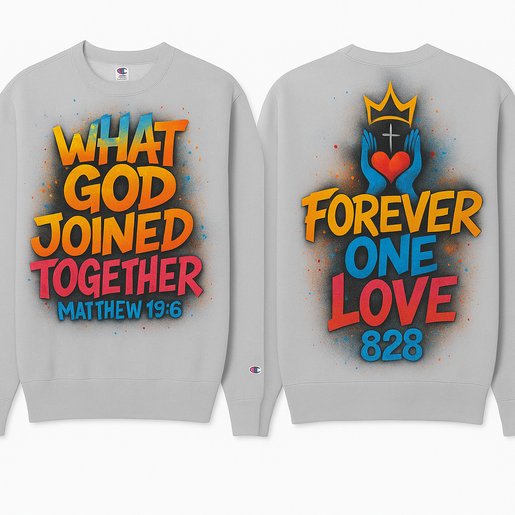 Forever One Love 828 – Matthew 19:6 Champion Sweatshirt⚡🔥