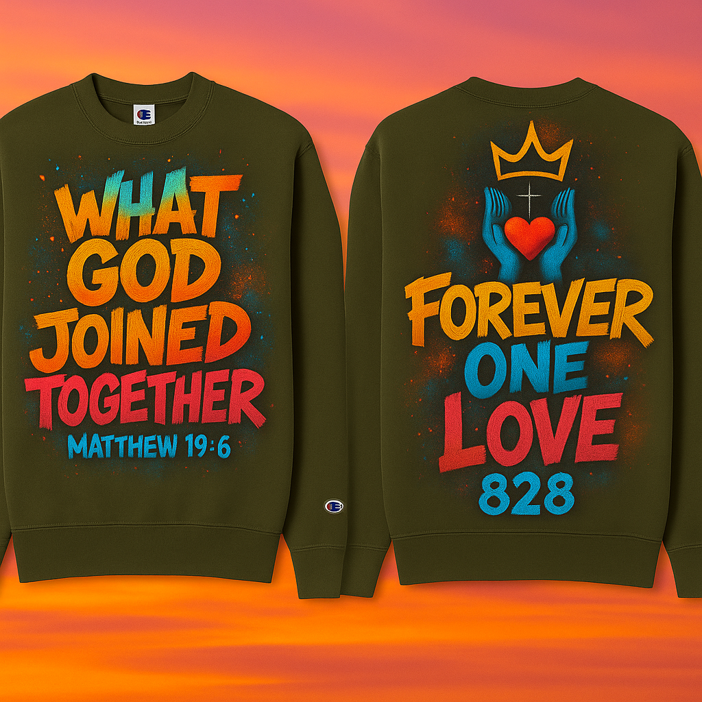 Forever One Love 828 – Matthew 19:6 Champion Sweatshirt⚡🔥