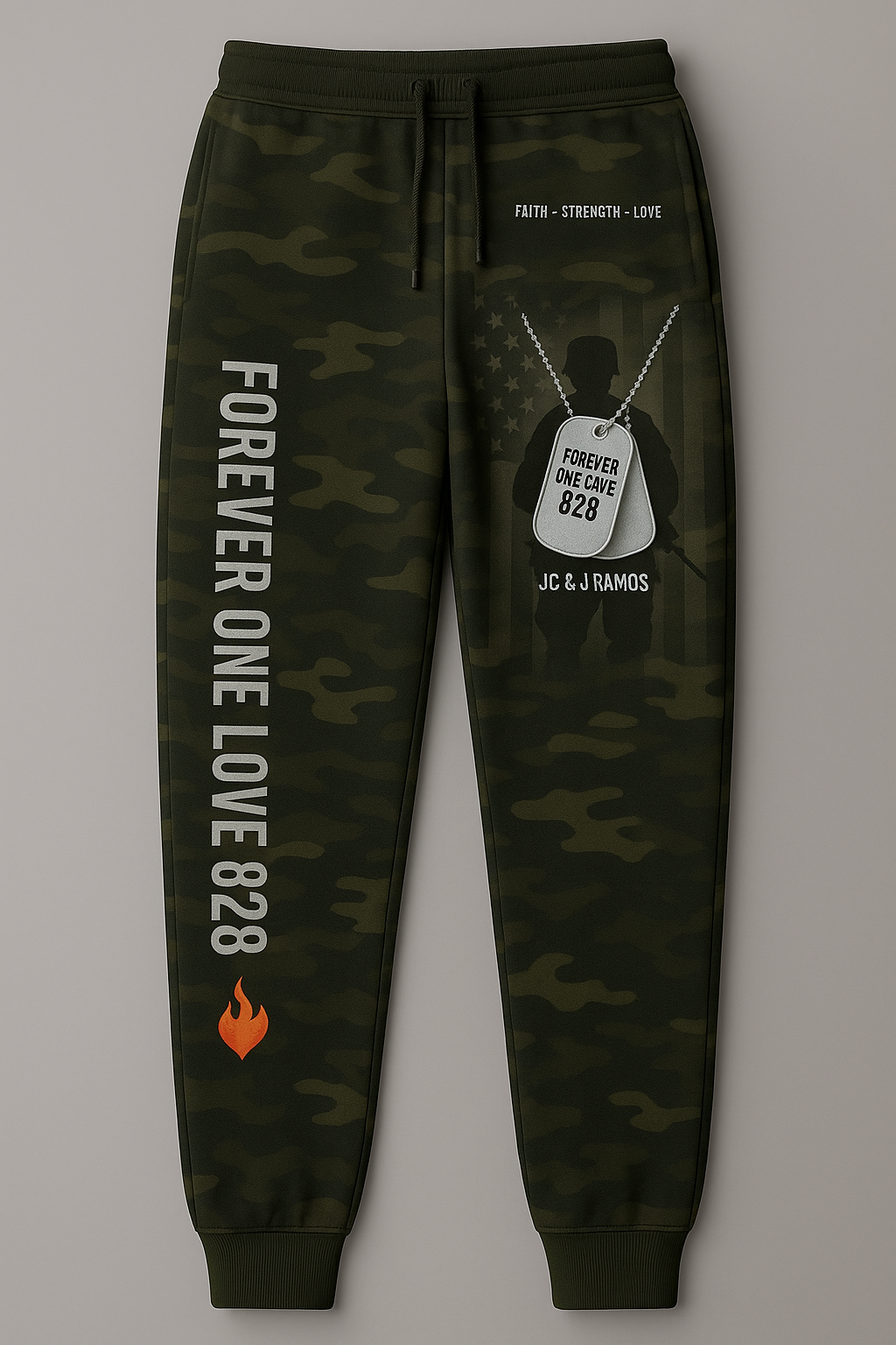 Trained by God. Loved by a Soldier” Camo Set – Defender of Faith Edition (828 Signature)