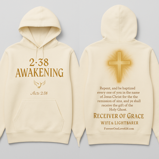 Faith-Based Premium Hoodie – 2:38 Awakening | Forever One Love 828 (Acts 2:38)