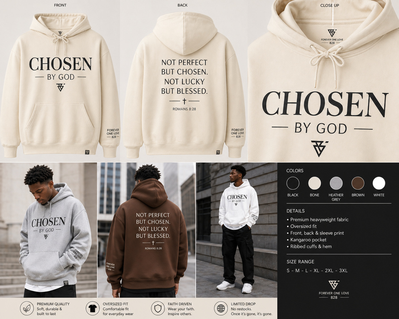 Chosen by God Hoodie™ | Faith Over Fear Collection
